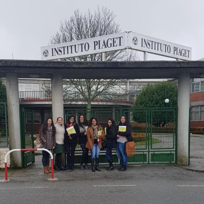 Alunos da Faculdade Piaget - Campus Suzano durante o PROGRAMA DE MOBILIDADE INTERNACIONAL no Campus do PIAGET em Viseu - Portugal